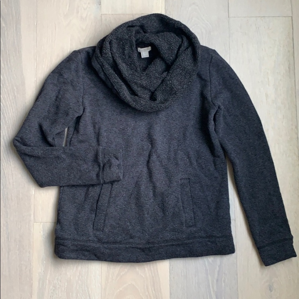 J Crew funnel neck sweater like sweatshirt.
